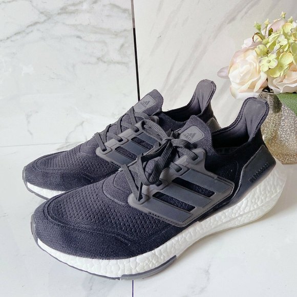 Adidas UltraBoost 21 Womens Sneaker Running Shoe Black Cloud White FY0402 US 11 - Picture 3 of 11